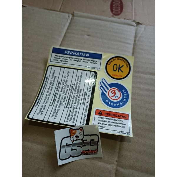 Jual Stiker Warning Yamaha Indonersia Stiker Warning Body Yamaha Shopee Indonesia