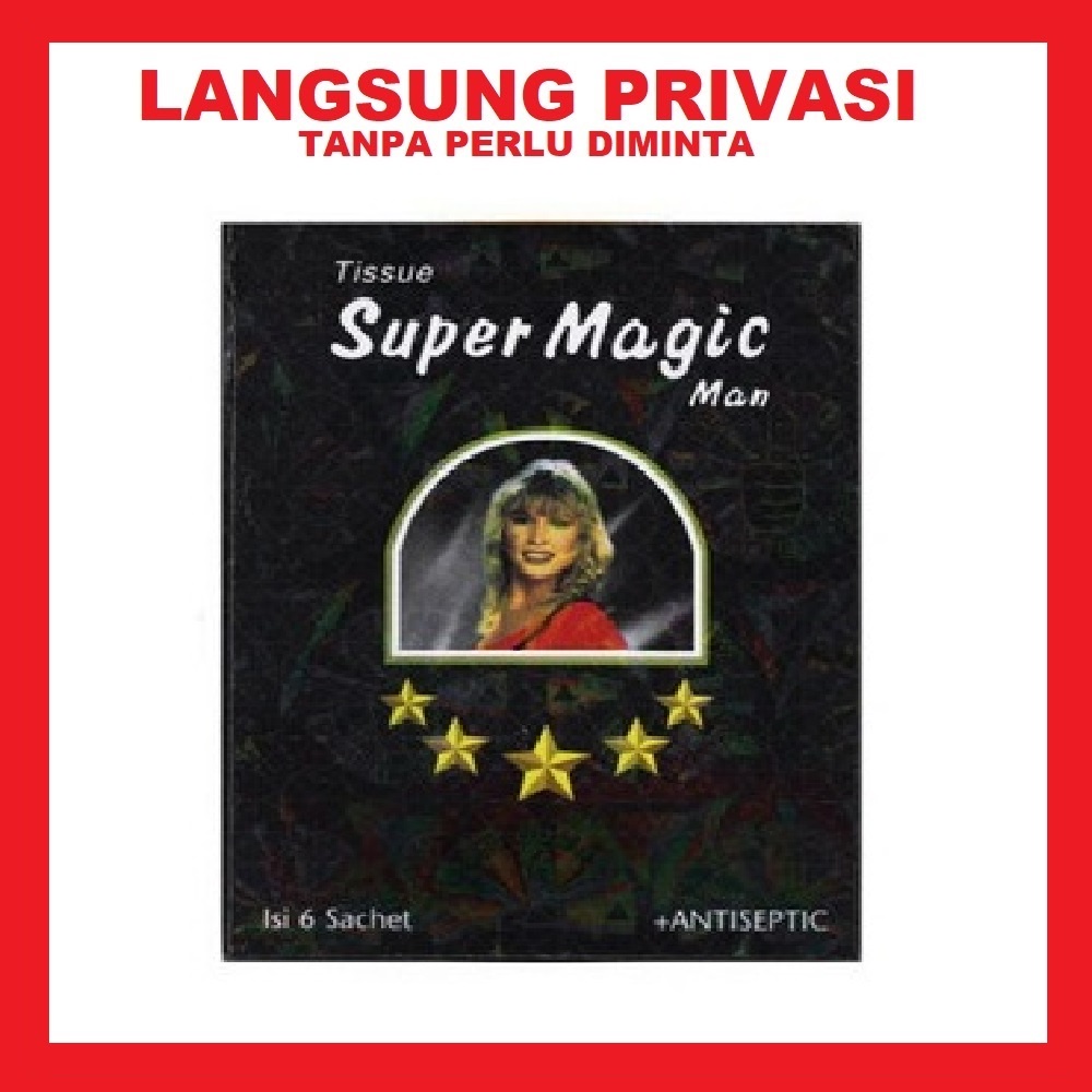 Jual SUPER MAGIC HITAM - Tisu Tissue Magic Penunjang Performa Pria ...