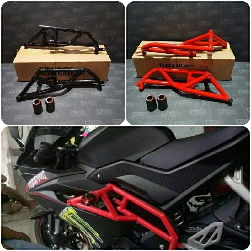 Jual Crashbar/tubular yamaha r15 v3 plus jalu frame slider pekindung ...