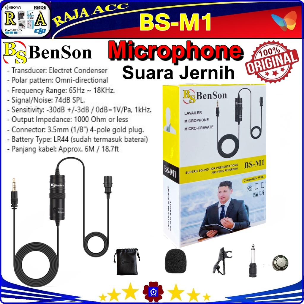 Jual Microphone Boya BYM1/BenSon BSM1 Mic Viral Untuk Sekolah Atau