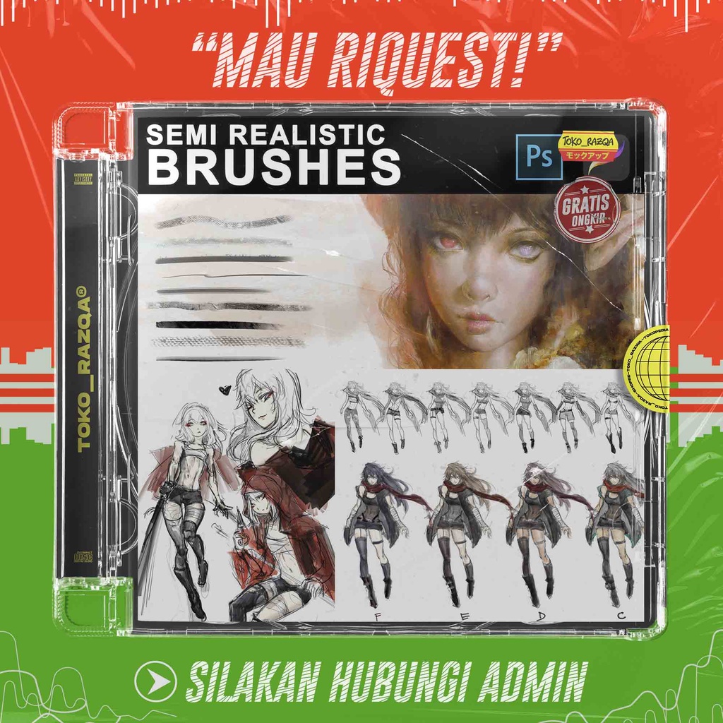 Jual Semi Realistic Brushes For Photoshop PS BRUSHES | Shopee Indonesia