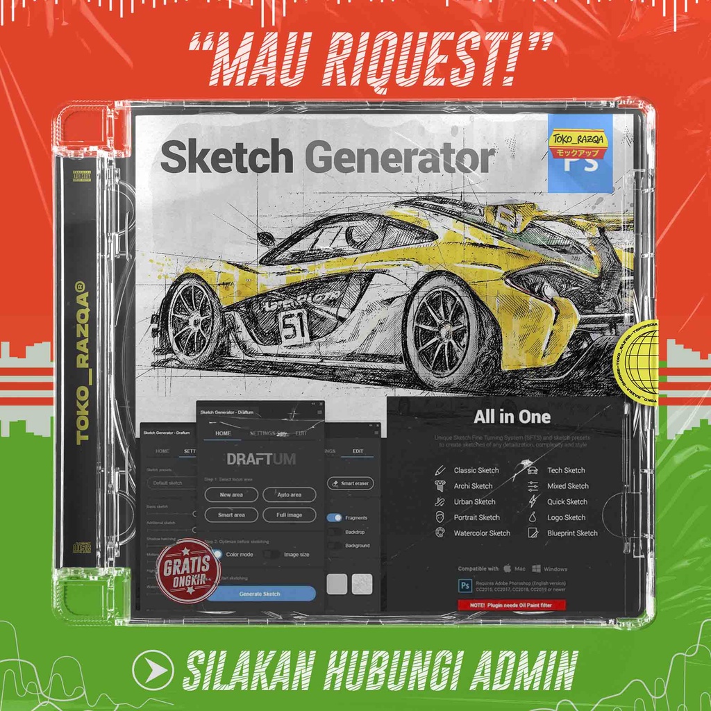 SKETCH GENERATOR DRAFTUM FOR PHOTOSHOP ◖PS PLUGINS◗