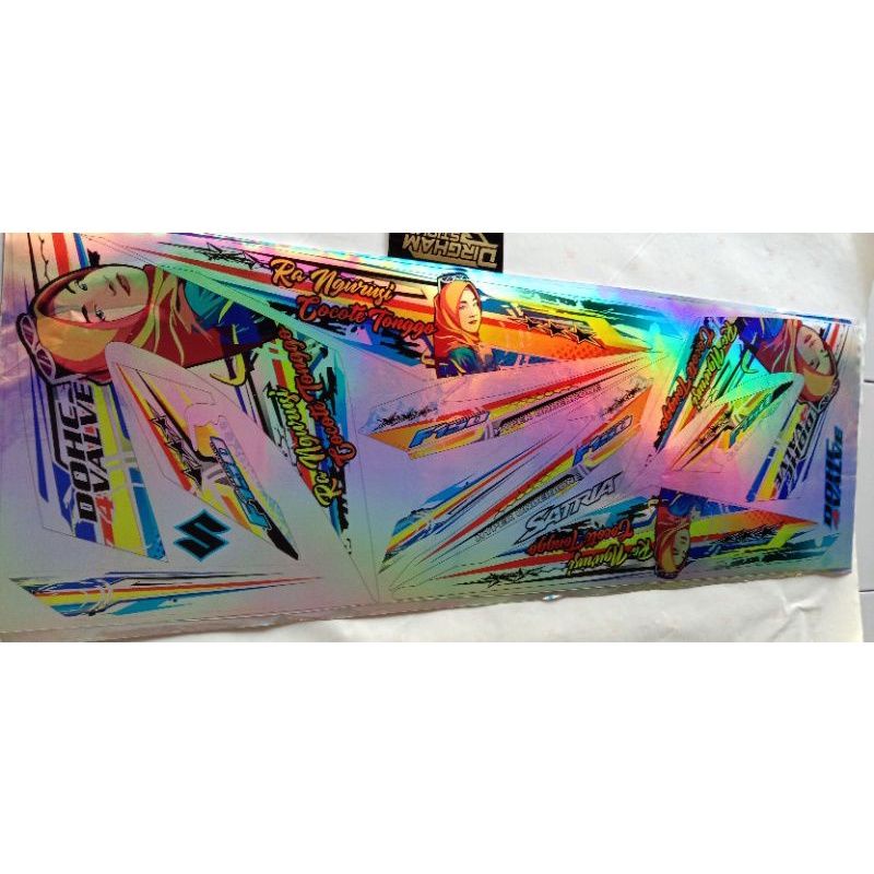 Jual (COD)striping lis stiker satria facelit hologram | Shopee Indonesia