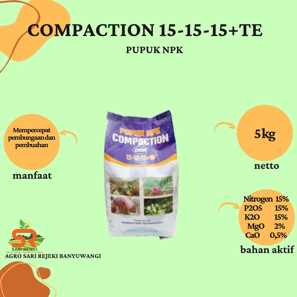 Jual PUPUK NPK DGW COMPACTION 15-15-15 Kemasan 5KG | Shopee Indonesia