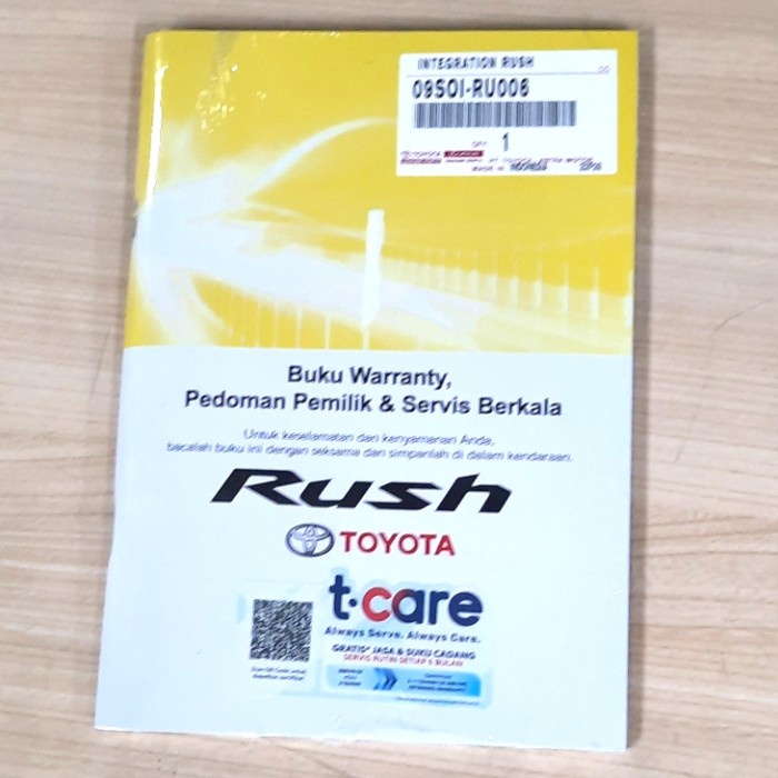 Jual Buku Manual Pedoman Pemilik Integration Book New Rush Original