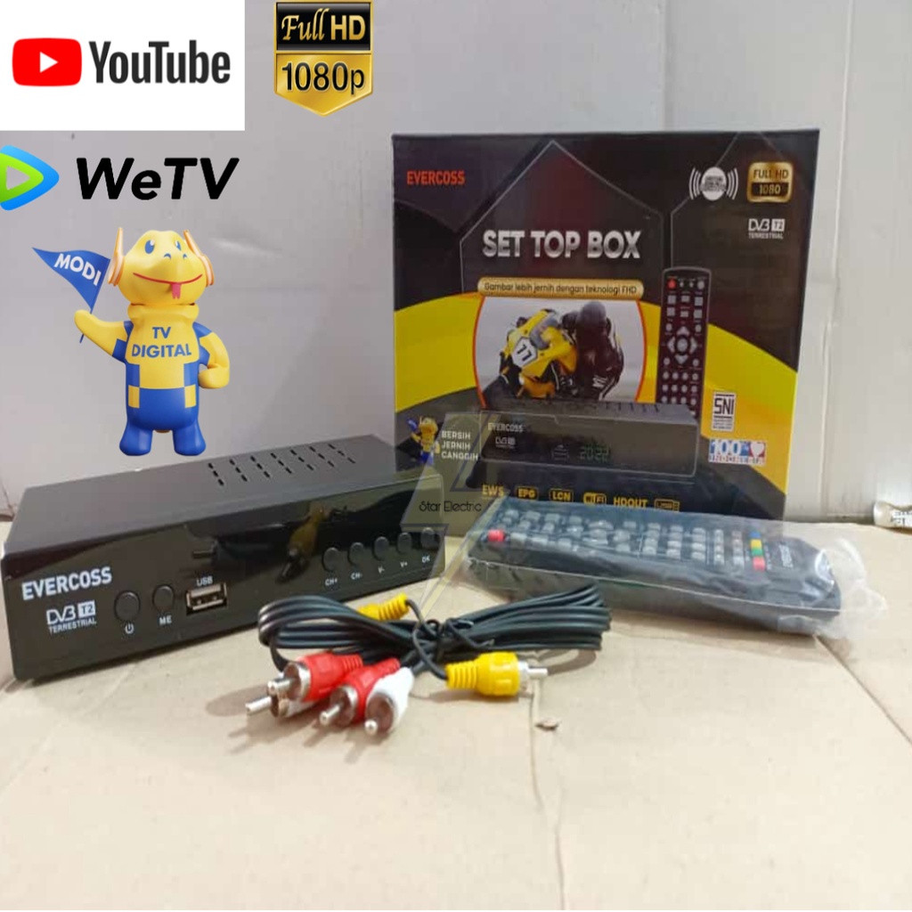 Jual Set Top Box Evercoss Max Digital Reciever STB FULL HD Shopee