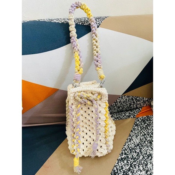 Jual Macrame Bucket Bag Medium Shopee Indonesia