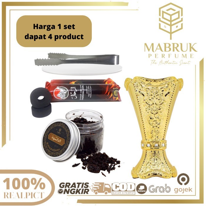 Jual Paket Buhur Mabkharah Tempat Dupa Arang Magic Mabkhara Komplit