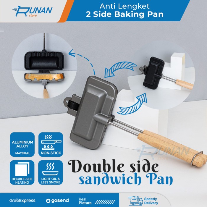 Jual Pemanggang Roti Isi Anti Lengket - Toaster Sandwich Maker Portable ...