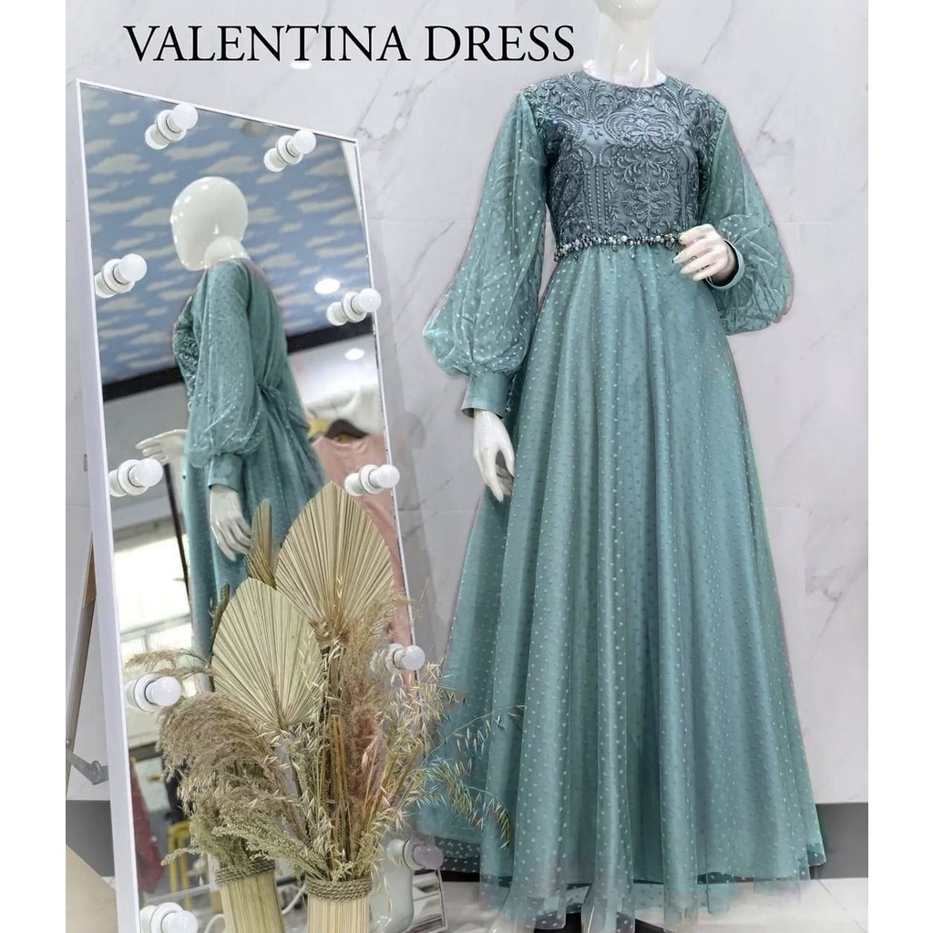 Jual TERBARU BISA COD VALENTINA MAXY DRESS SIZE M L XL XXL JUMBO BRUKAT ...