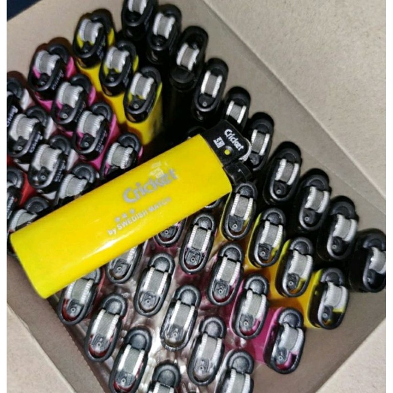Jual Per Box Korek api cricket isi 50 pcs Safety lighter | Shopee Indonesia