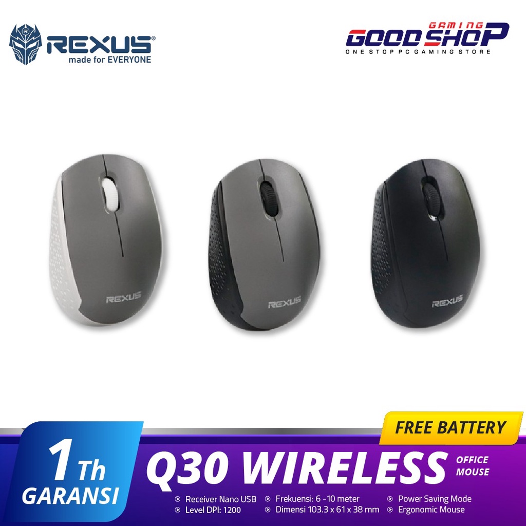 Jual Rexus Q30 Wireless - Office Mouse | Shopee Indonesia