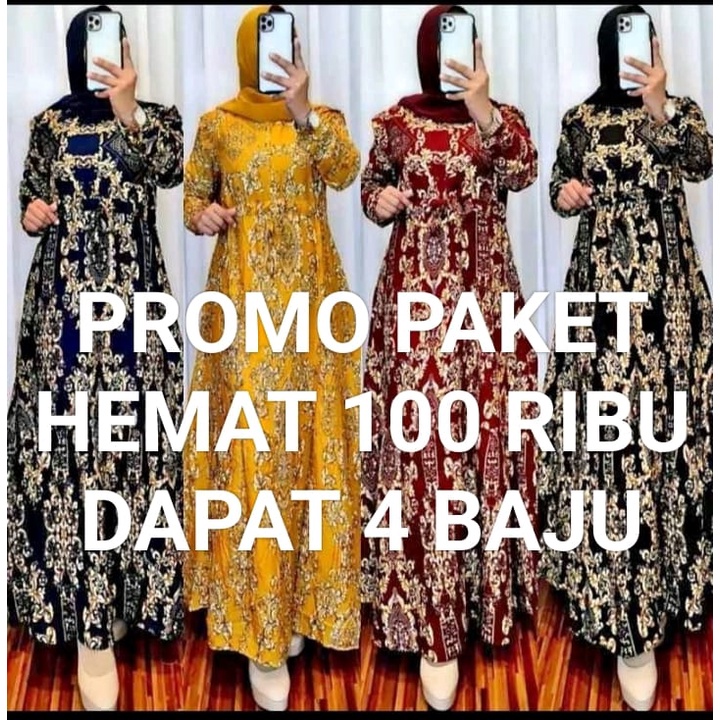 Jual Gamis Promo Paket Hemat Ribu Dapat Pcs Baju Gamis Motif Sultan Shopee Indonesia