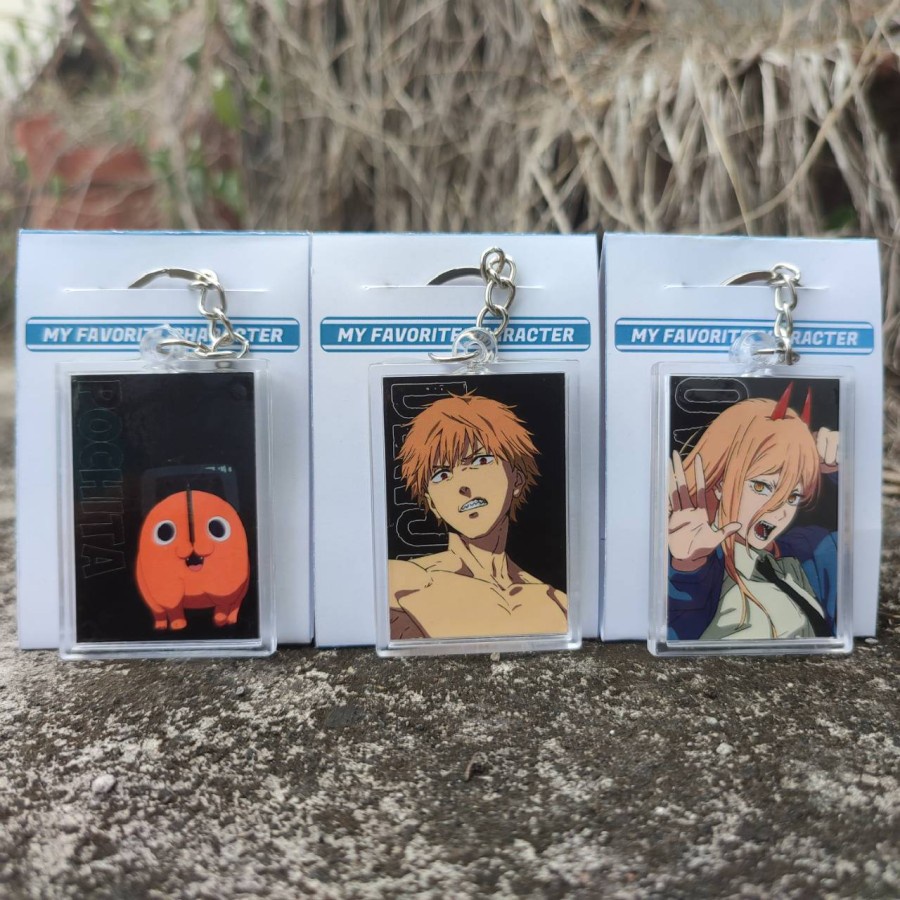 Jual KEYCHAIN ANIME CHAINSAW-MAN GANTUNGAN KUNCI MAKIMA DENJI POWER ...