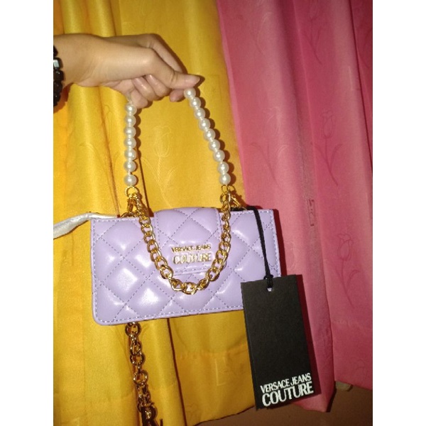 Jual versace jeans couture sling phone lilacversace sling bag original