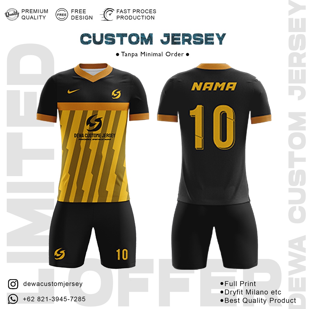 Jual Baju Jersey Futsal Jersey Bola Full Printing Bisa Ganti Nama Logo Dan Sponsor Suka Suka