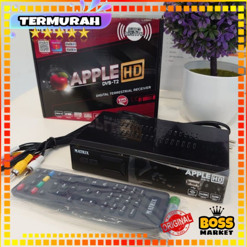 Jual Dvb T2 Set Top Box Stb Digital Tv Matrix Apple Shopee Indonesia