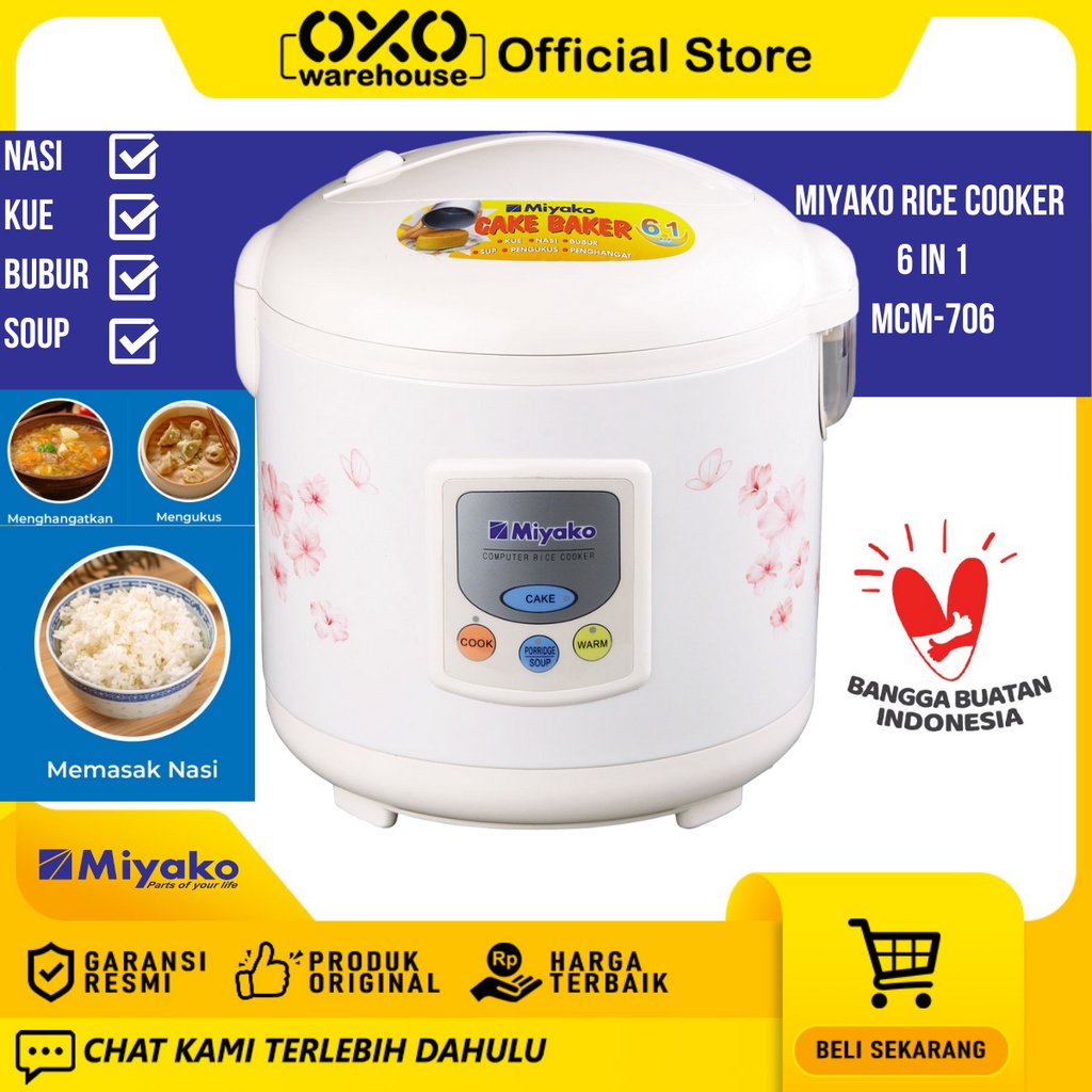 Jual Miyako Rice Cooker MCM706 1.8 L Magic Warmer Plus Low Watt