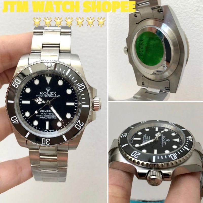 Jual Best Reller Jam Tangan Pria Rolex Submariner Silver Black Super