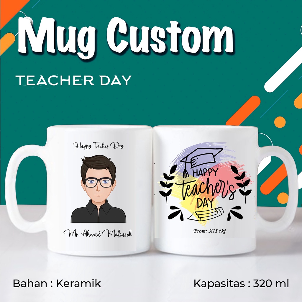 Jual Mug Custom Teacher Day Kado Untuk Guru HARI GURU NASIONAL