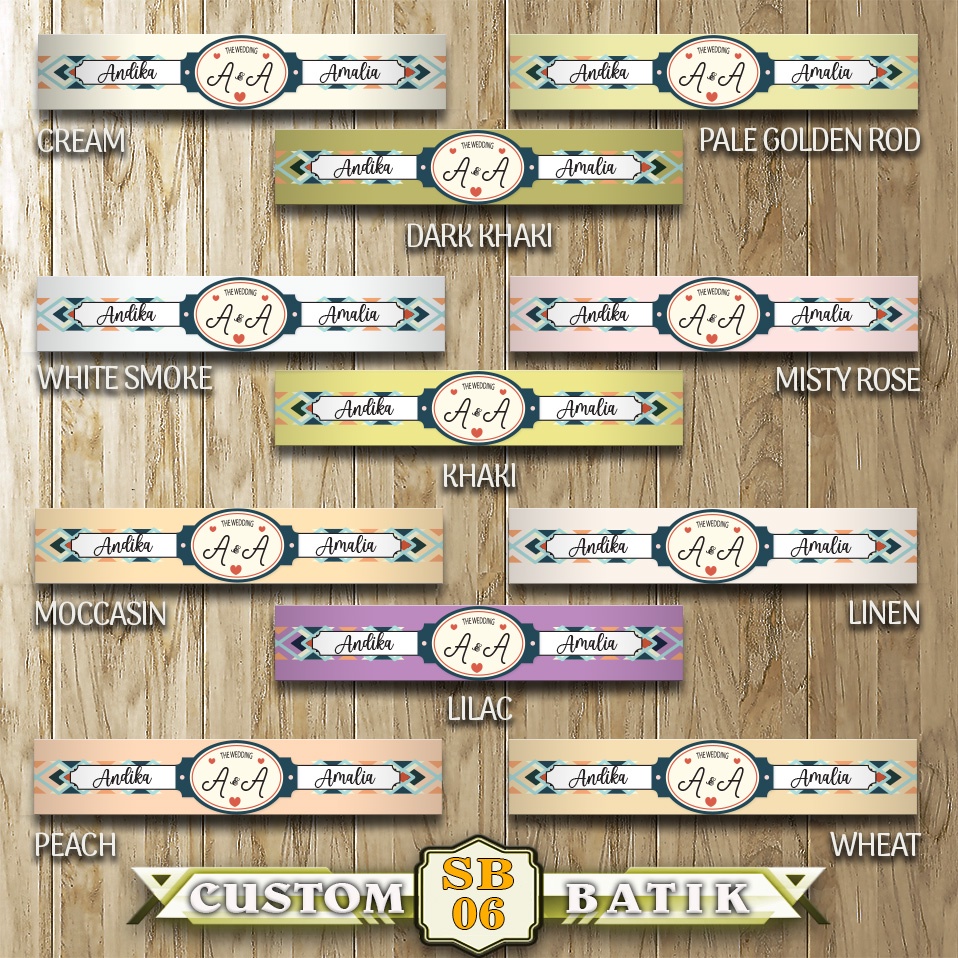 Jual 300+ Desain Sabuk Undangan Custom Motif Batik / Bunga / Simpel ...
