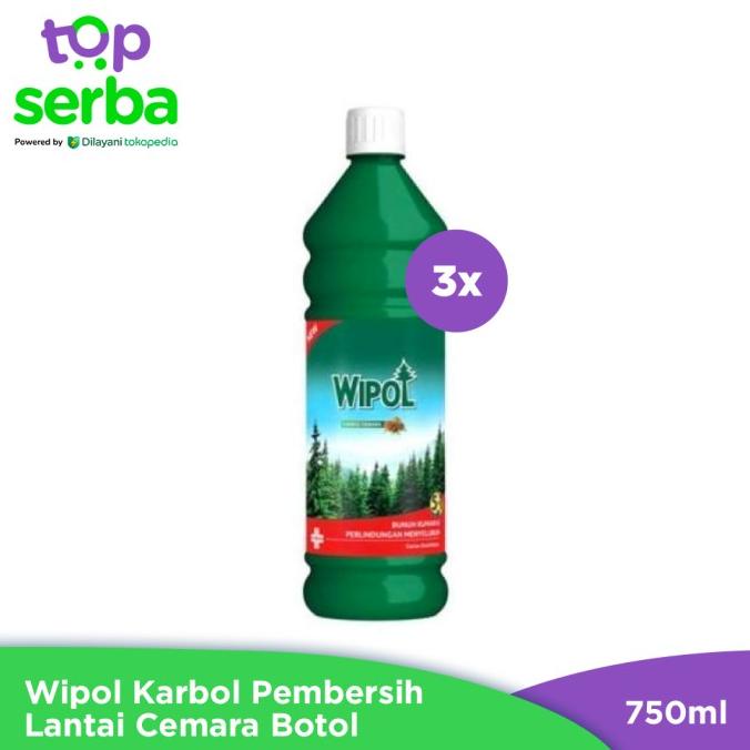 Jual Wipol Karbol Pembersih Lantai Cemara Botol 750 Ml 3 Pcs Shopee Indonesia