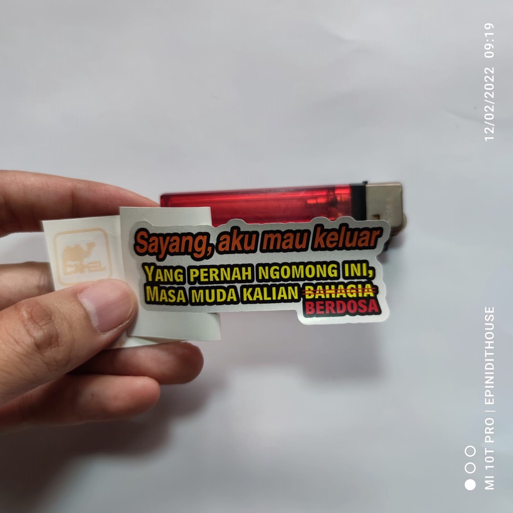Jual Stiker Sayang Aku Mau Keluar Kata Humor Lucu Viral Meme Motor