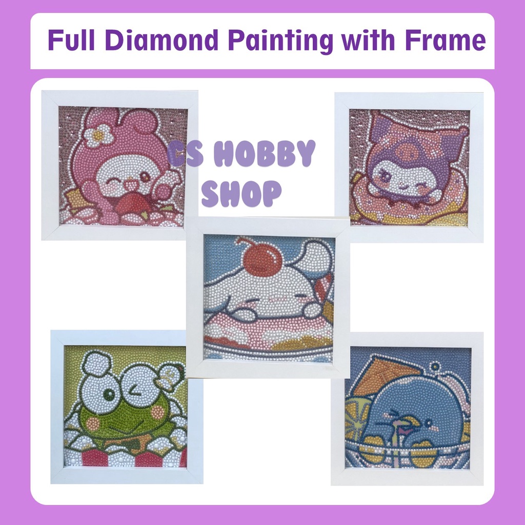Jual Full Diamond Painting Anak DIY Anak dengan Frame Colourfull Sanrio -  Keroppi - Jakarta Timur - Nafierjo_shop