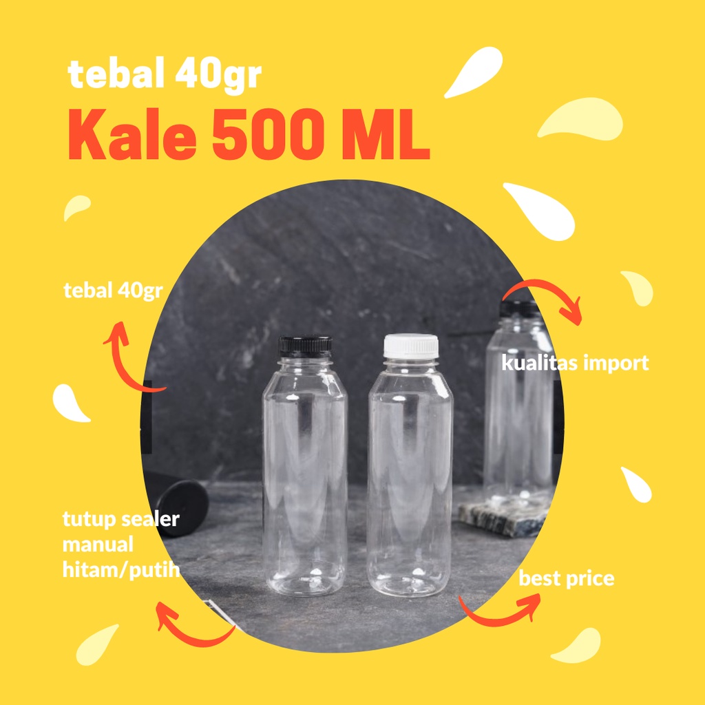 Jual Botol Plastik Kale 500 ml - Body 40 GR Tebal | Shopee Indonesia