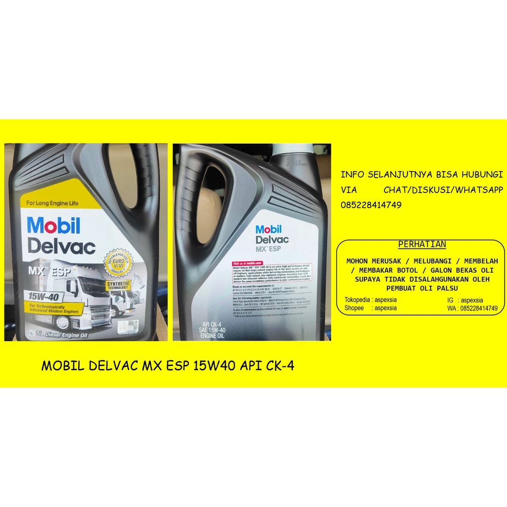 Jual Delvac MX ESP 15w40 CK-4 Galon 5 Liter | Shopee Indonesia