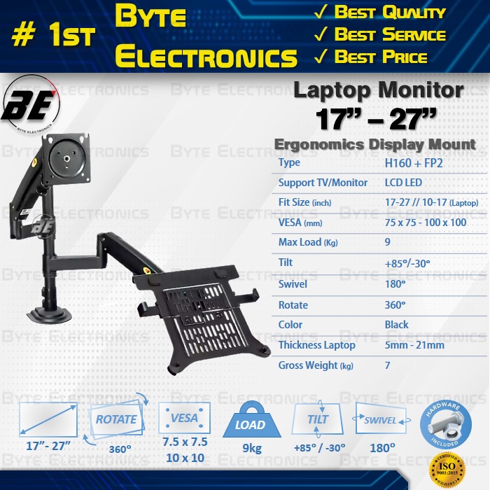 Jual Bracket Monitor Laptop 17 22 24 27 inch | 10