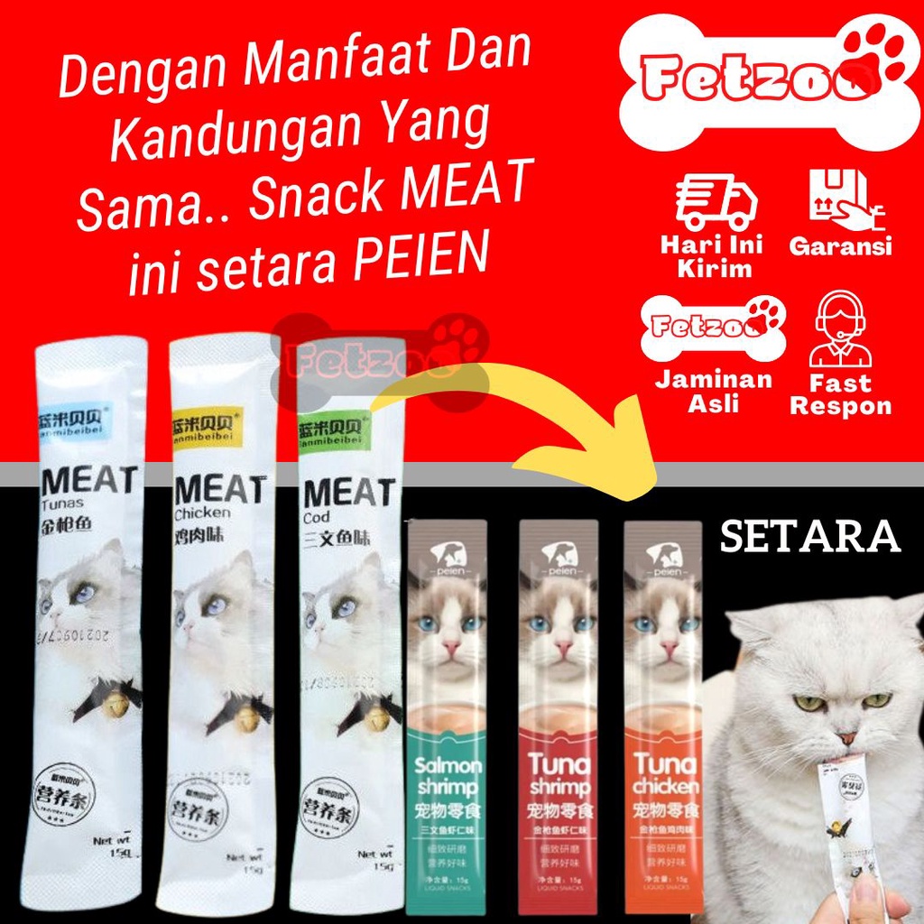 Jual Snack Kucing Liquid Snack Peien Camilan Makanan Penggemuk Kucing