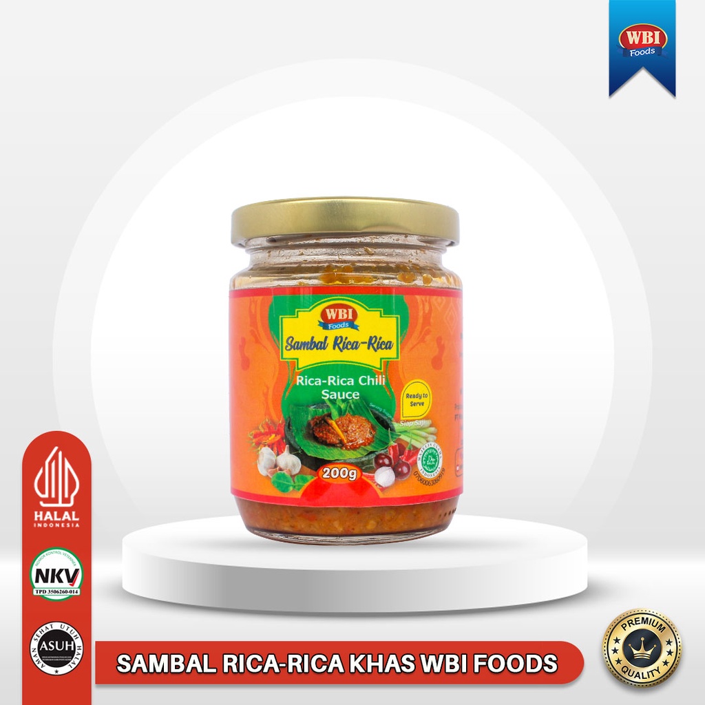 Jual Sambal Rica-Rica, Sambal Tradisional Khas WBI FOODS Botol Jar ...