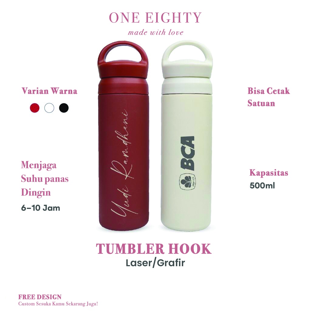 Jual Tumbler Premium Custom Japan Tumbler Hook 500ml Laser Grafir Cetak ...