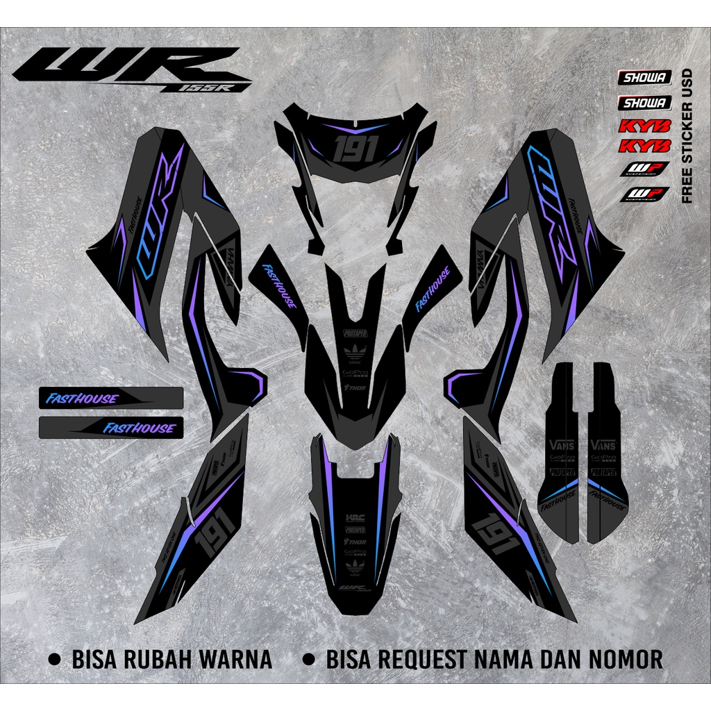 Jual DECAL.KIT | NEW STIKER DECAL YAMAHA WR 155 FULL BODY PREMIUM Bebas ...