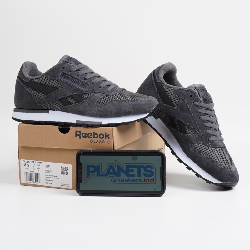 Jual Sepatu Reebok Classic Utility Dark Grey | Shopee Indonesia