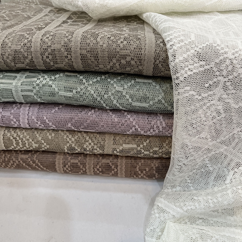 Jual Kain Brukat Malika / Kain Brukat Salur / Motif Ethnic Brokat Lace