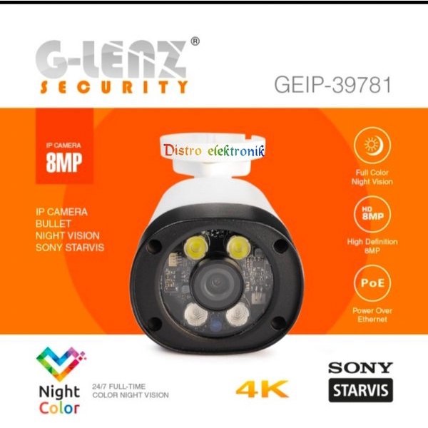 Jual Kamera Cctv Ip 8Mp GLenz Outdoor 4K Colorvu BuiltIn Mic Camera