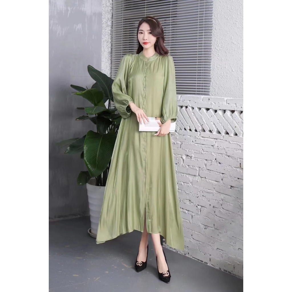 Jual 【Ramadhan】Shimmer Dress Hijab Lebaran Free Belt dress korea