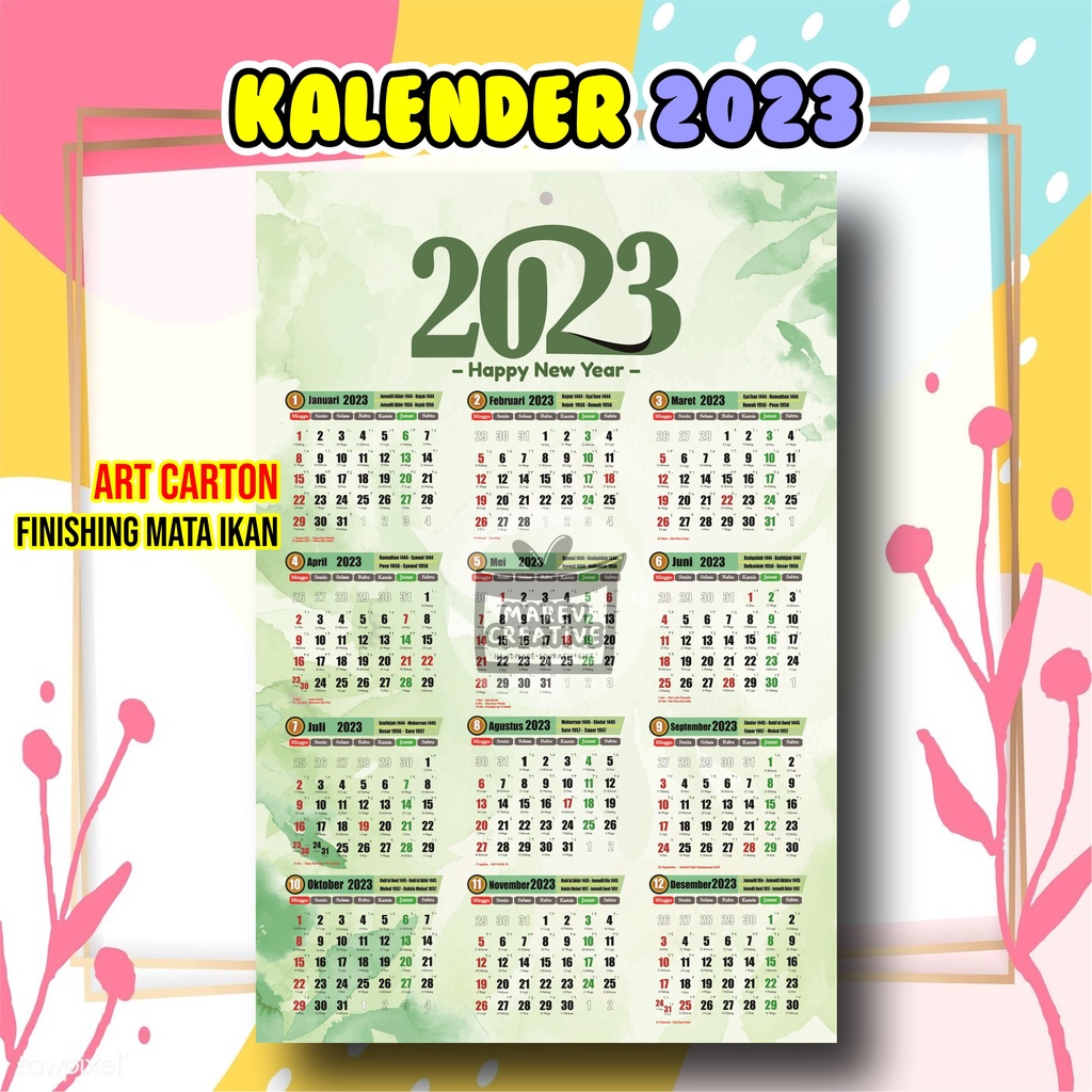 Jual Kalender 2023 : Kalender , Kalender 2023 aesthetic , Kalender ...