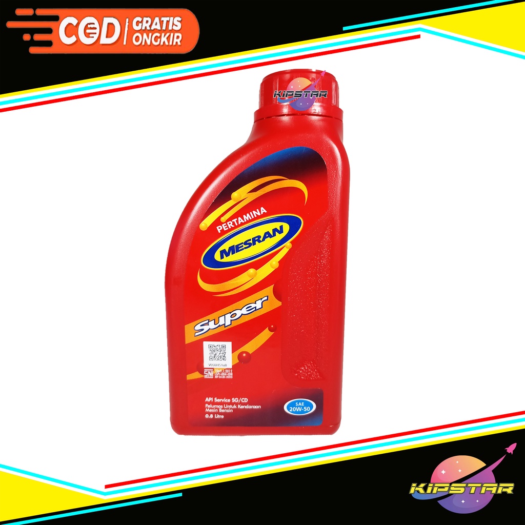 Jual OLI PERTAMINA MESRAN SUPER 0.8L / OLI MESRAN SUPER SAE 20W-50 ...