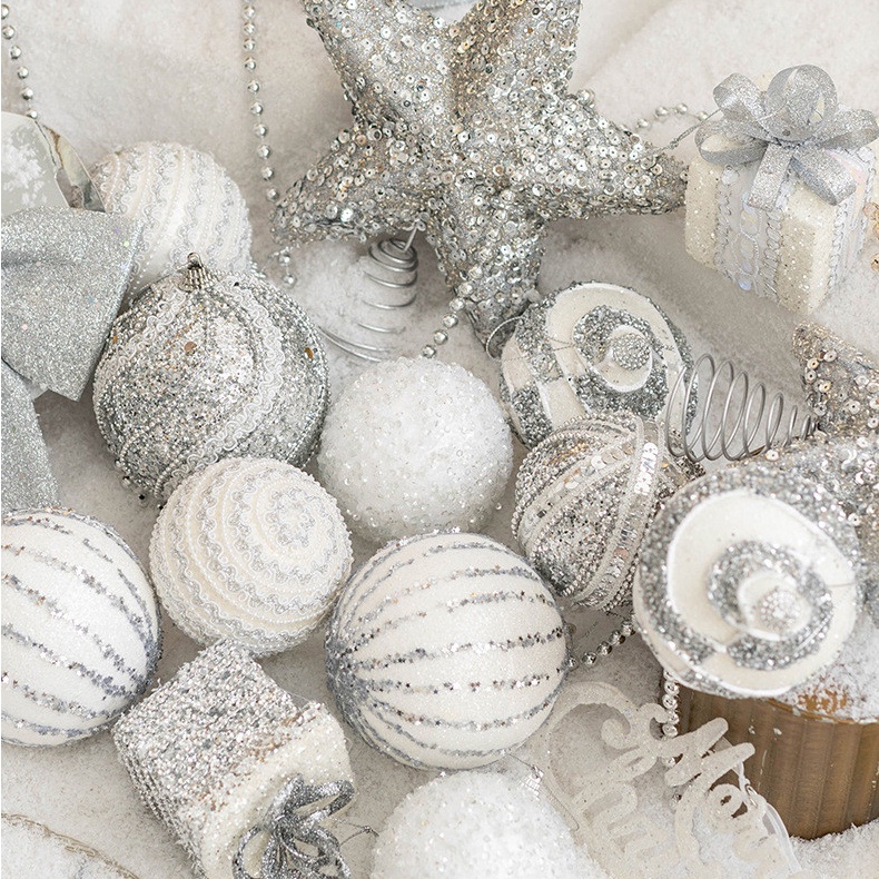 Jual Hiasan Dekorasi Pohon Natal Christmas Luxury Ornament Set Xmas