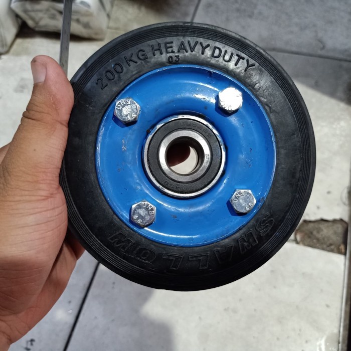 Jual Heavy Duty Trolley Wheel Roda Lori Swallow Bearing Shopee Indonesia