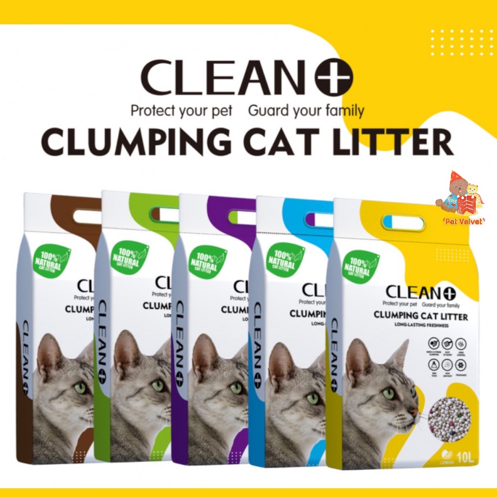 Jual Clean+ Plus Bentonite Clumping Cat Litter 10L - Pasir Kucing ...