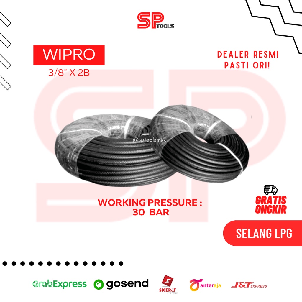 Jual Selang Gas Lpg Kompor X B Hitam Wipro Per Meter Shopee Indonesia