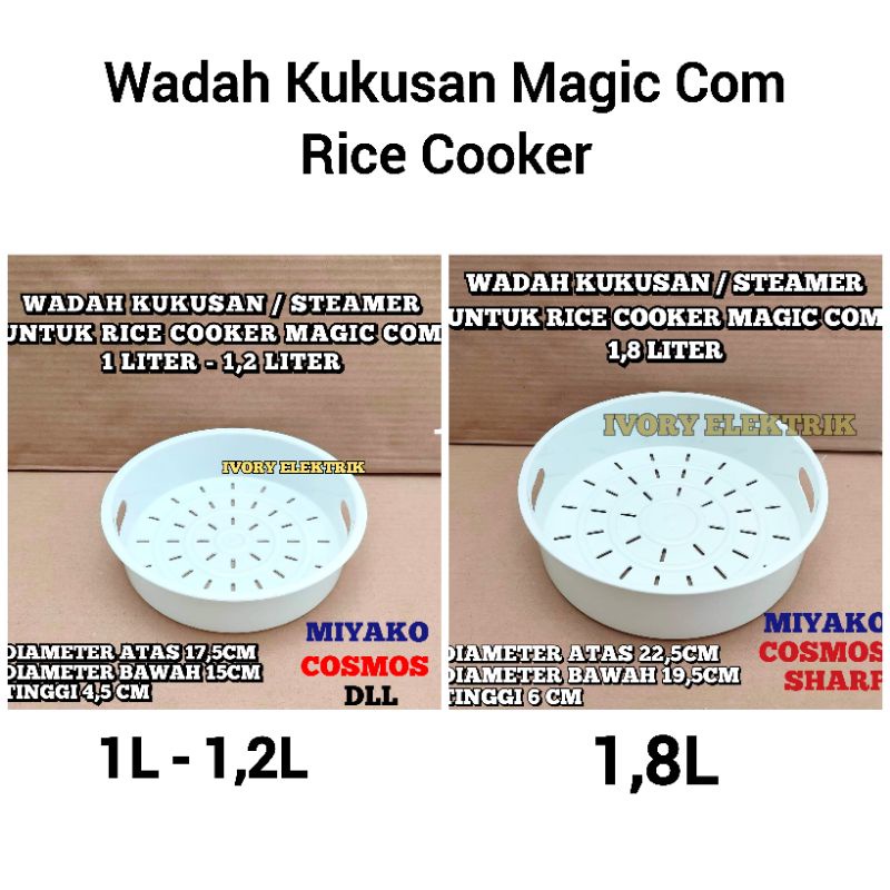 Jual STEAMER KUKUSAN RICE COOKER MAGIC COM 1,8 LITER DAN 1 LITER ...