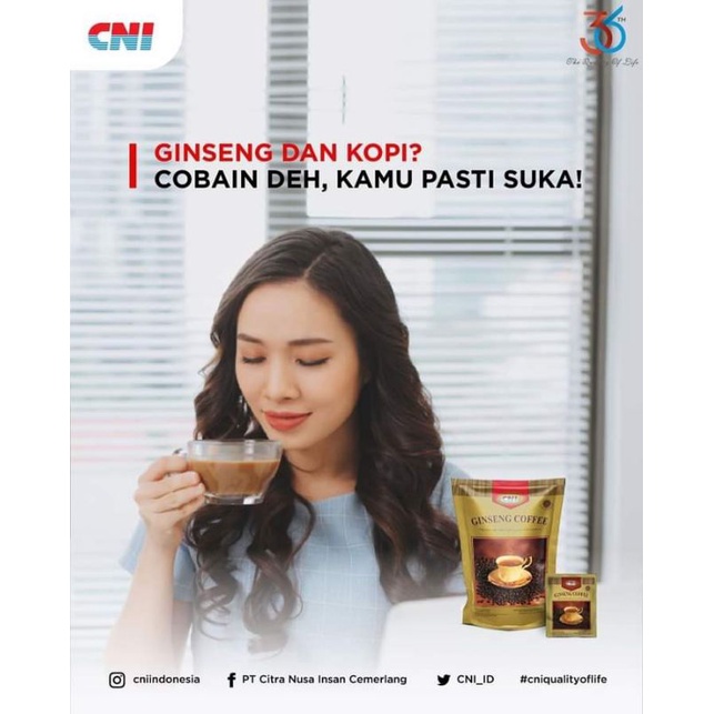 CNI Ginseng Instant Coffee - 20 Sachets (20g Each) - Medium Roast - Exp 09/2026
