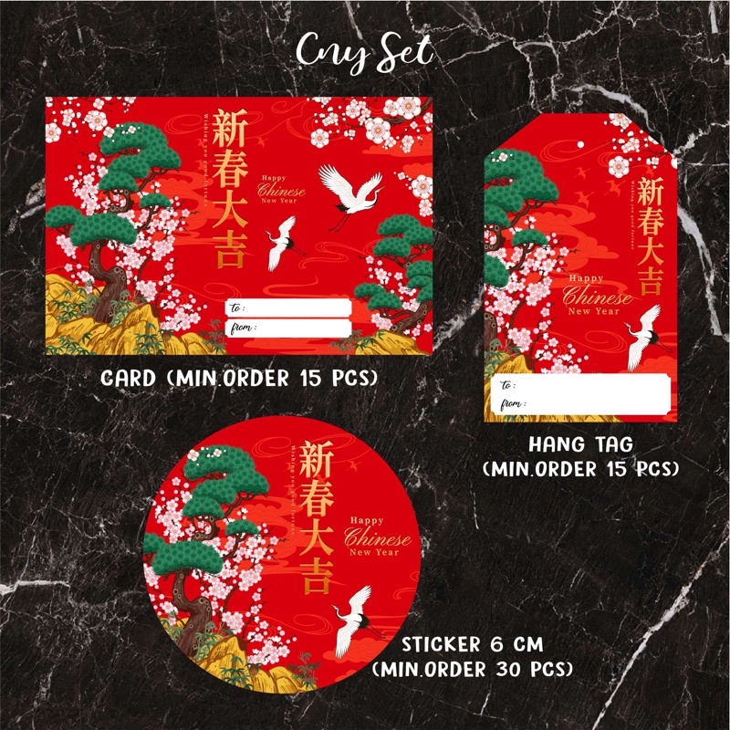 Jual KARTU STICKER HANGTAG UCAPAN CNY CHINESE NEW YEAR GREETING SET 01 ...