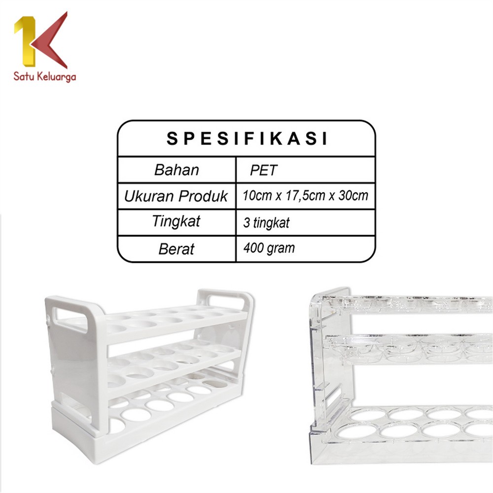 Jual Satu Keluarga Tempat Telur 36 Lubang Sekat C725 Rak Penyimpanan ...