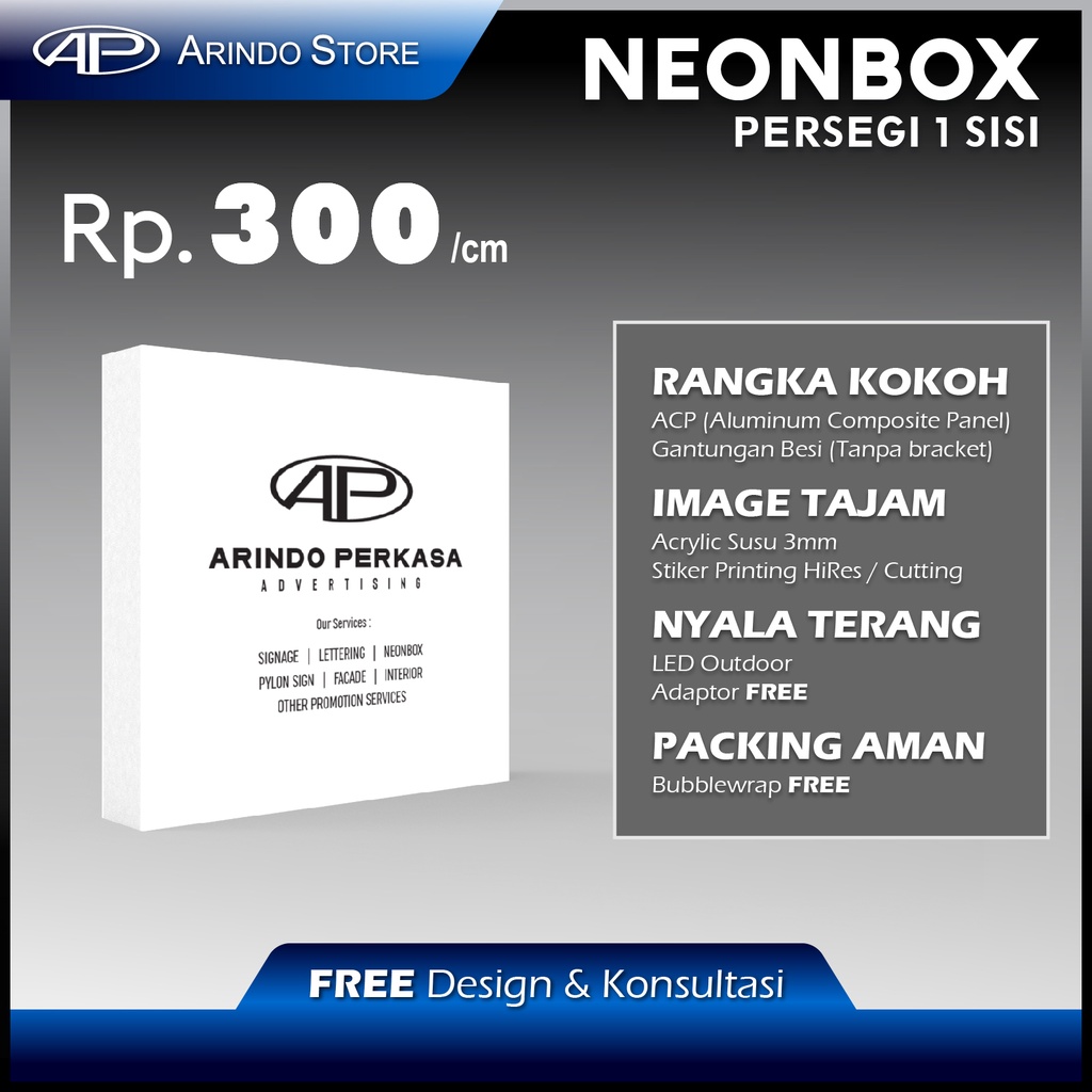 Jual Neon Box 1 sisi murah | Shopee Indonesia